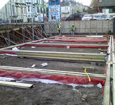 Ground works at Plymouth University